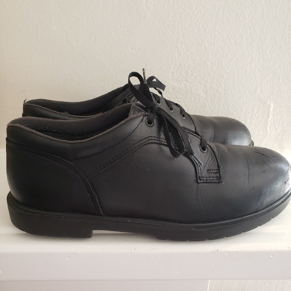 Red Wing Black Steel Toe Safety Work Shoes Size 9 Made in USA - Picture 1 of 8